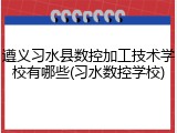 遵义习水县数控加工技术学校有哪些(习水数控学校)