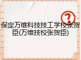 保定万维科技技工学校张贺臣(万维技校张贺臣)