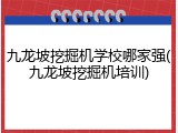 九龙坡挖掘机学校哪家强(九龙坡挖掘机培训)