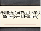 徐州财经高等职业技术学校是中专(徐州财校属中专)