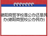 德阳商贸学校是公办还是民办(德阳商贸校公办民办)