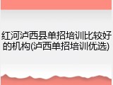 红河泸西县单招培训比较好的机构(泸西单招培训优选)