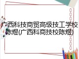 广西科技商贸高级技工学校陈煜(广西科商技校陈煜)