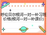 呼伦贝尔根河一对一补习班价格(根河一对一补课价)