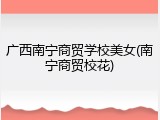 广西南宁商贸学校美女(南宁商贸校花)