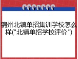 锦州北镇单招集训学校怎么样("北镇单招学校评价")