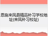 恩施来凤县精品补习学校地址(来凤补习校址)
