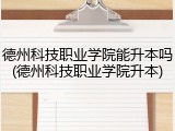 德州科技职业学院能升本吗(德州科技职业学院升本)