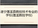 遂宁蓬溪县数控技术专业的学校(蓬溪数控学校)