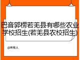 巴音郭楞若羌县有哪些农业学校招生(若羌县农校招生)