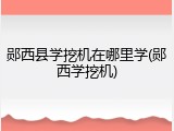 郧西县学挖机在哪里学(郧西学挖机)