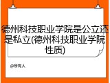 德州科技职业学院是公立还是私立(德州科技职业学院性质)