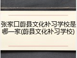 张家口蔚县文化补习学校是哪一家(蔚县文化补习学校)