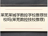 莱芜莱城学数控学校推荐技校吗(莱芜数控技校推荐)