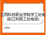 江西科技职业学院学工处电话(江科院工处电话)
