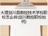 大理剑川县数控技术学校职校怎么样(剑川数控职校如何)