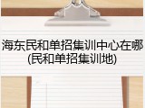 海东民和单招集训中心在哪(民和单招集训地)