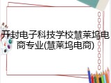 开封电子科技学校慧莱坞电商专业(慧莱坞电商)