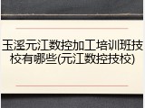 玉溪元江数控加工培训班技校有哪些(元江数控技校)