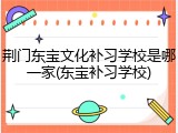 荆门东宝文化补习学校是哪一家(东宝补习学校)