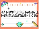 咸阳渭城单招集训学校要住校吗(渭城单招集训住校吗)