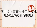 济宁汶上县高考补习学校地址(汶上高考补习校址)