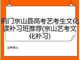 荆门京山县高考艺考生文化课补习班推荐(京山艺考文化补习)