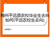 梅州平远县农校毕业生去向如何(平远农校生去向)