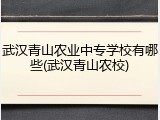 武汉青山农业中专学校有哪些(武汉青山农校)