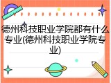 德州科技职业学院都有什么专业(德州科技职业学院专业)