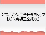 南京六合初三全日制补习学校(六合初三全托校)