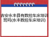 吉安永丰县有数控车床培训班吗(永丰数控车床培训)