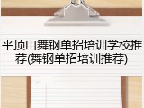 平顶山舞钢单招培训学校推荐(舞钢单招培训推荐)