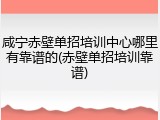 咸宁赤壁单招培训中心哪里有靠谱的(赤壁单招培训靠谱)