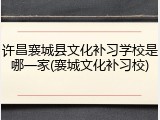 许昌襄城县文化补习学校是哪一家(襄城文化补习校)