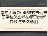 崇左大新县中职数控专业技工学校怎么样在哪里(大新县数控技校地址)