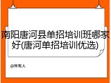 南阳唐河县单招培训班哪家好(唐河单招培训优选)