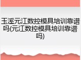 玉溪元江数控模具培训靠谱吗(元江数控模具培训靠谱吗)