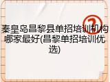秦皇岛昌黎县单招培训机构哪家最好(昌黎单招培训优选)
