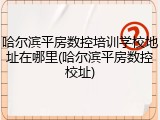 哈尔滨平房数控培训学校地址在哪里(哈尔滨平房数控校址)