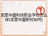 龙里华厦科技职业学校怎么样(龙里华厦职校如何)
