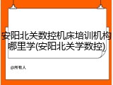 安阳北关数控机床培训机构哪里学(安阳北关学数控)