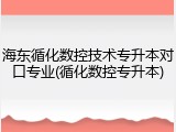 海东循化数控技术专升本对口专业(循化数控专升本)