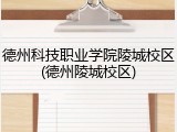 德州科技职业学院陵城校区(德州陵城校区)