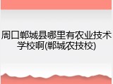 周口郸城县哪里有农业技术学校啊(郸城农技校)