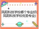 凤阳科技学校哪个专业好(凤阳科技学校优势专业)