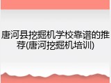 唐河县挖掘机学校靠谱的推荐(唐河挖掘机培训)