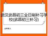 武汉武昌初三全日制补习学校(武昌初三补习)