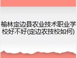 榆林定边县农业技术职业学校好不好(定边农技校如何)