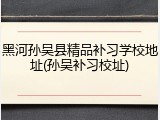 黑河孙吴县精品补习学校地址(孙吴补习校址)
